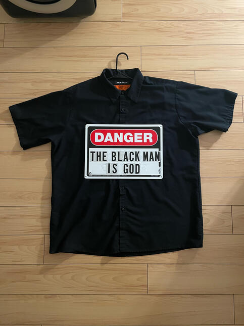 DANGER THE BLACK MAN IS GOD SHIRT (FRONT)